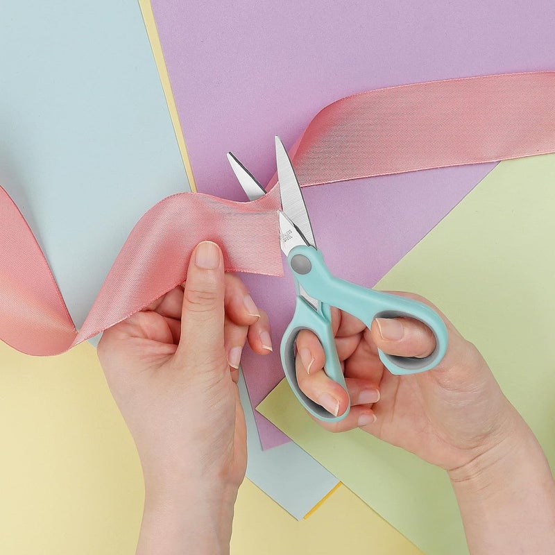 Asdirne Student Scissors for School: 5 Inch 4 Pack Sharp Pointed Tip Teacher Scissors for Kids Middle High School College Classroom Craft, Comfortable Grip, Right Handed - Image 5